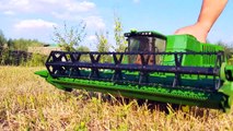 Bruder Toys Combine John Deere  HARVESTING  Video