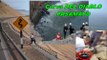 Pasamayo: Curva DEL DIABLO.  Carretera SERPENTIN que AUTOBÚS rodó 160 metros en la Cordillera de los Andes