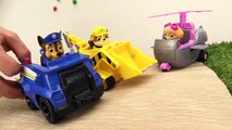 ROCK SLIDE! Paw Patrol & Blaze & Crusher Toy Trucks Stories - Toys Videos for kids-5f