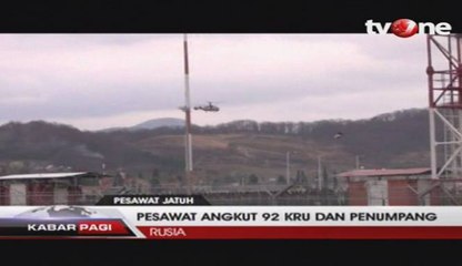 Pesawat  Pengangkut 92 Tentara Jatuh di Laut Hitam