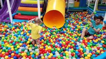 Indoor Playground Family Fun Play Area For Bad Kids Learn Colors with me & N