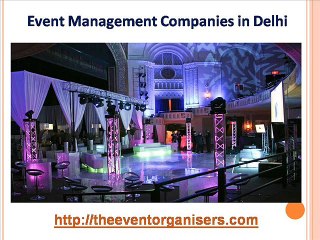 Event Management Companies in Delhi