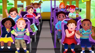 Wheels On The Bus _ Wonders Of The World For Kids _ Learn Farm Animals