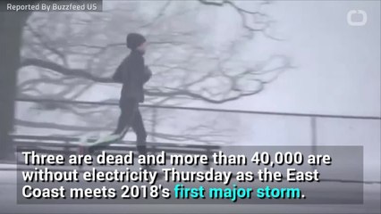 "Bomb Cyclone" Snowstorm Hammers East Coast, Leaving 3 Dead, 40K Powerless