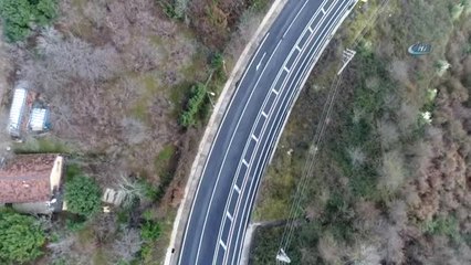 Riva'da Kazaların Yaşandığı Bisiklet Yolu Havadan Görüntülendi