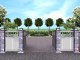 3D Landscaping - Fencing around the garden in front of Industrial Area Club House