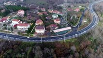 Riva'da kazaların yaşandığı bisiklet yolu havadan görüntülendi