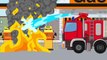 Cars & Trucks Cartoons The Red Fire Truck  The Police Car   Ambulance