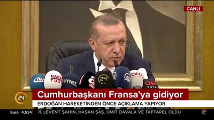 Cumhurbaşkanı Erdoğan Fransa'ya gidiyor