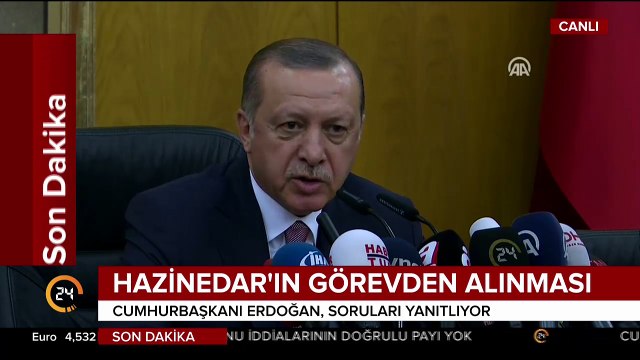 Cumhurbaşkanı Erdoğan'dan CHP'li Hazinedar'ın görevden alınmasına ilişkin açıklama