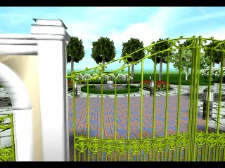 3D Landscaping Project - An overview design of exterior of an industrial club house
