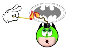 BABY BATMAN as a BOMB! Learn Colors for kids! Nursery Songs-L1NHDFu4