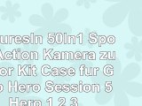 CulturesIn 50In1 Sports Action Kamera zubehör Kit Case für GoPro Hero Session  5 Hero 1