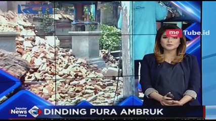 Dinding Pura di Karangasem Ambruk