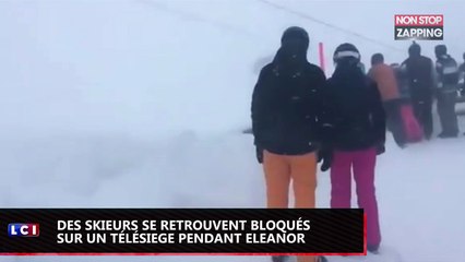 Des skieurs bloqués sur un télésiège en pleine tempête Eleanor (Vidéo)