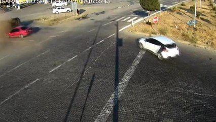 Bingöl'de Trafik Kazaları Kamerada