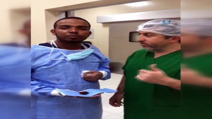 Böbreğinden 'kalp' şeklinde taş çıktı