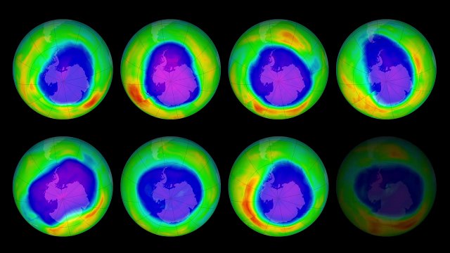 Reducción del agujero de la capa de ozono, por la NASA