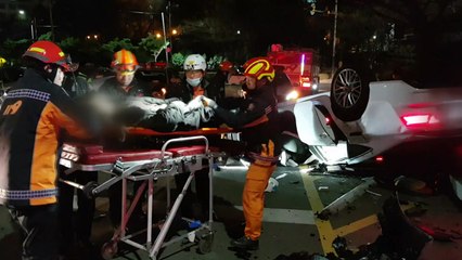 음주단속 피하려다 교통사고...2명 부상 / YTN