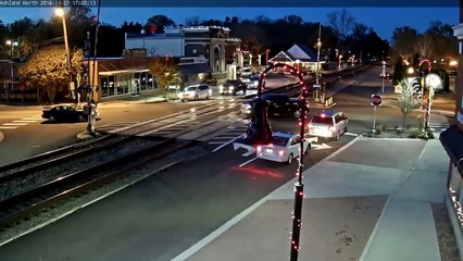 des conducteurs se plantent à un passage à niveau