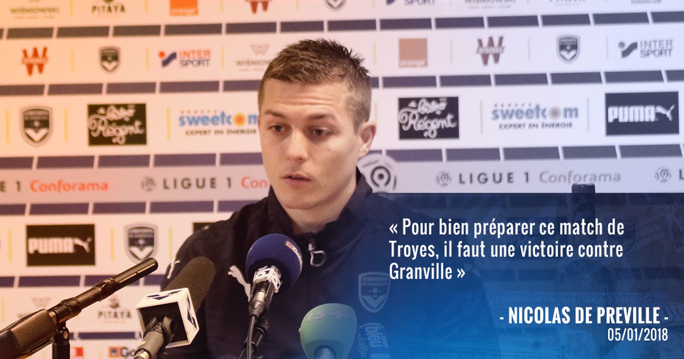Point Presse de Nicolas De Préville avant Granville - Bordeaux