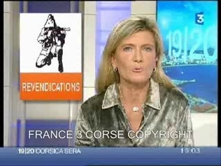 Reportage France 3 corse : FLNC UC communique