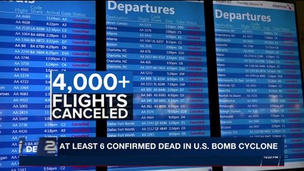 i24NEWS DESK | At least 6 confirmed dead in U.S bomb cyclone | Friday, January 5th 2018