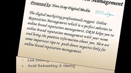 Online Brand Reputation Management