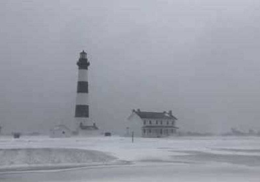 Snow Blankets North Carolina's Outer Banks