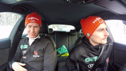 Ski athletes at Audi driving experience