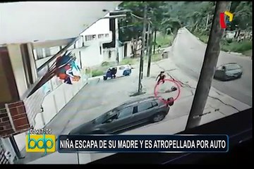 Chanchamayo: Niña escapa de su madre y es atropellada por auto