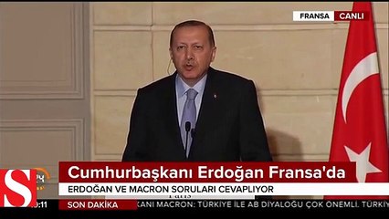 Cumhurbaşkanı Erdoğan'dan Fransız gazeteciye çok sert çıktı