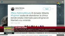 Perú: tras indulto, Fujimori deja clínica donde estuvo internado