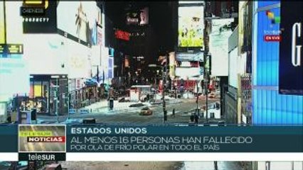 Ola de frío polar en Estados Unidos deja 16 muertos