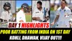 India vs SA 1st test, 1st day highlights, Kohli, Dhawan, Vijay fail, India 28/3 at stumps | Oneindia