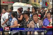 Restos de estudiante fallecida en Pasamayo son paseados por calles de Comas