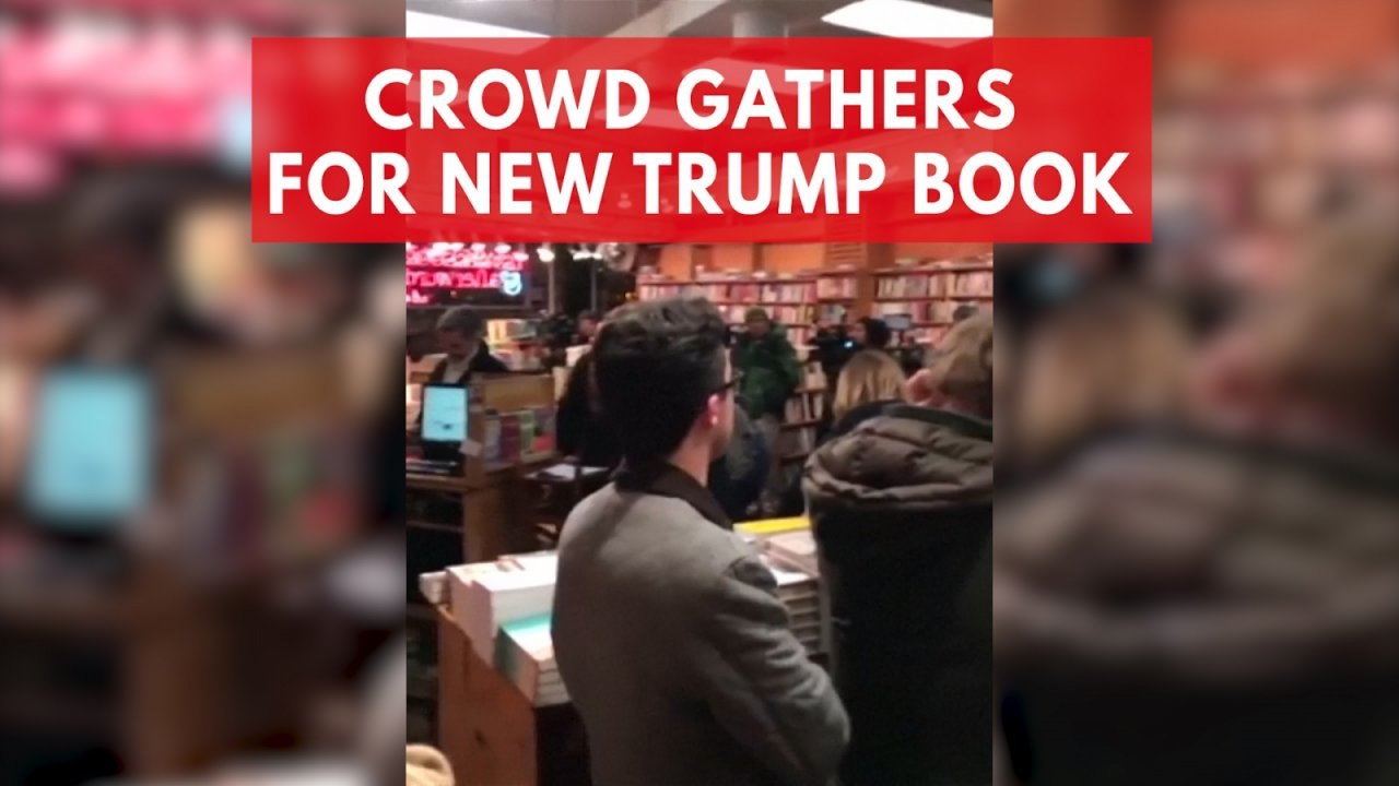 D.C. crowd gathers for new Trump book 'Fire And Fury'