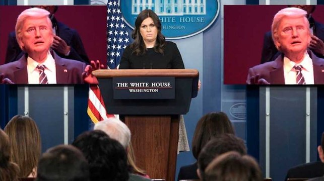 Donad Trump enfin face aux journalistes...mais en vidéo