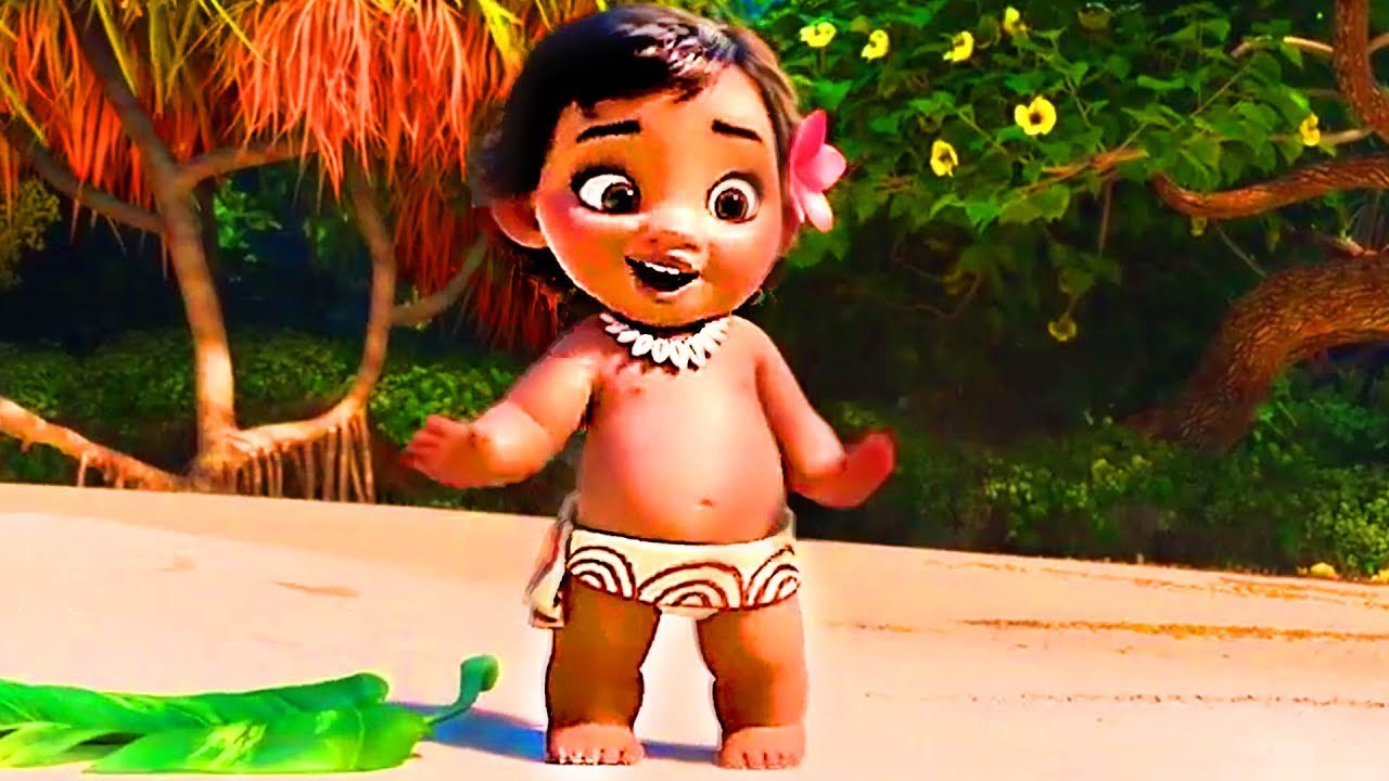 Bébé Vaiana rencontre Bébé tortue !, image size:1280x720