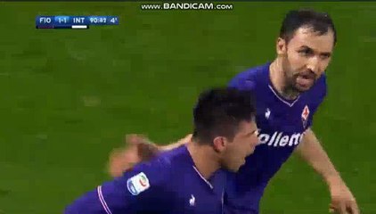 Giovanni Simeone Goal - Fiorentina 1-1 Internazionale 05.01.2018