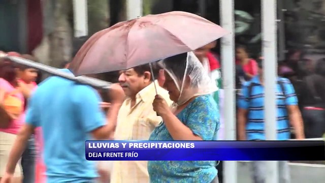Lluvias y precipitaciones deja frente frio