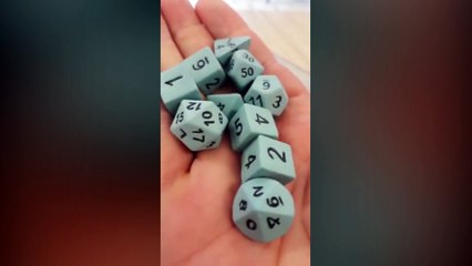 Ceramic Dice Rolling Test On Glass Table