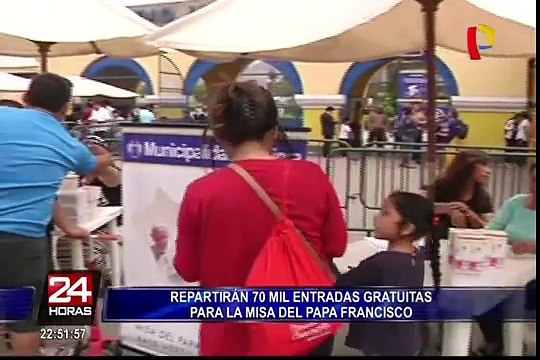 Visita del Papa: MML entrega 70 mil boletos para la misa del Sumo Pontífice