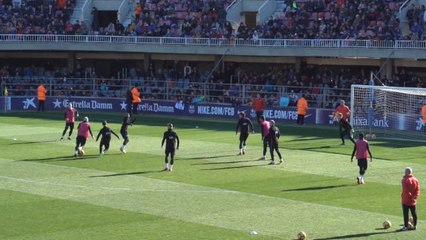 Barcelone - Petit festival de Messi et Suarez à l'entrainement