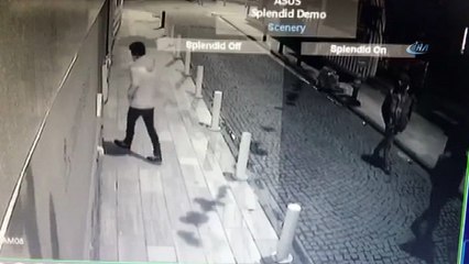 Alarmı duyan hırsızların panik anları kameralara böyle yansıdı