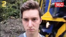 Donte të bënte një selfie tek shinat, për pak humbet jetën nga treni që afrohet me shpejtësi (360video)