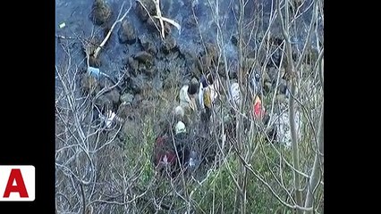 Sarıyer'de araç denize böyle uçtu