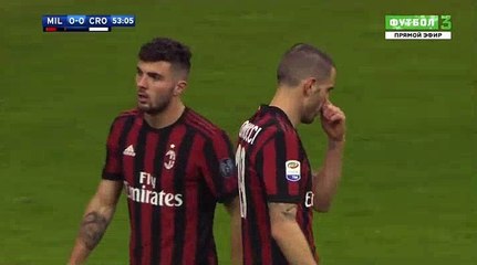 Leonardo Bonucci  Goal HD -AC Milan	1-0	Crotone 06.01.2018