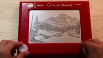 Ce gars dessine un paysage magnifique à l'ecran magique