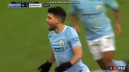 Sergio Aguero Goal HD - Manchester City 1-1 Burnley 06.01.2018